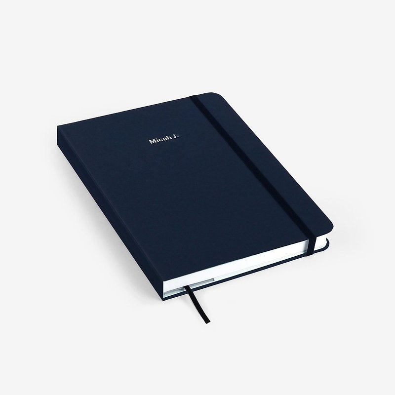 Plain Navy Threadbound Notebook - สมุดบันทึก/สมุดปฏิทิน - กระดาษ สีน้ำเงิน