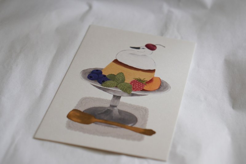 Pudding postcard card - Cards & Postcards - Paper White