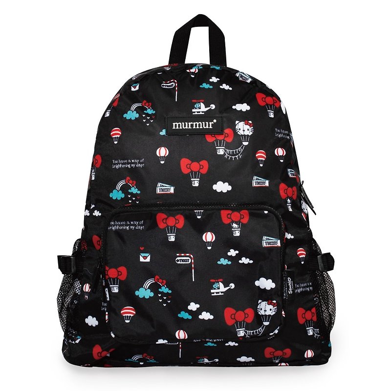 Murmur storage backpack - Hellokitty hot air balloon - Backpacks - Polyester Black