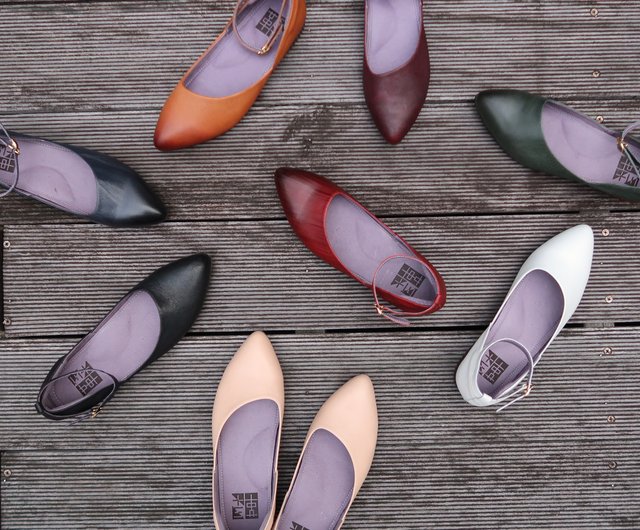 靴 OBLIQUE TOE FLAT SHOES OBLIQUE TOE FLAT SHOES