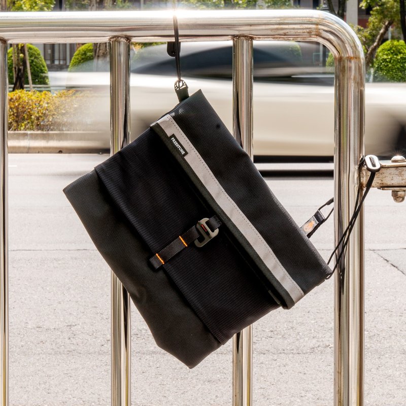 SA-1 反光斜背包 - 黑 | Ripstop 防潑水 隨身小包 - 側背包/斜背包 - 防水材質 黑色