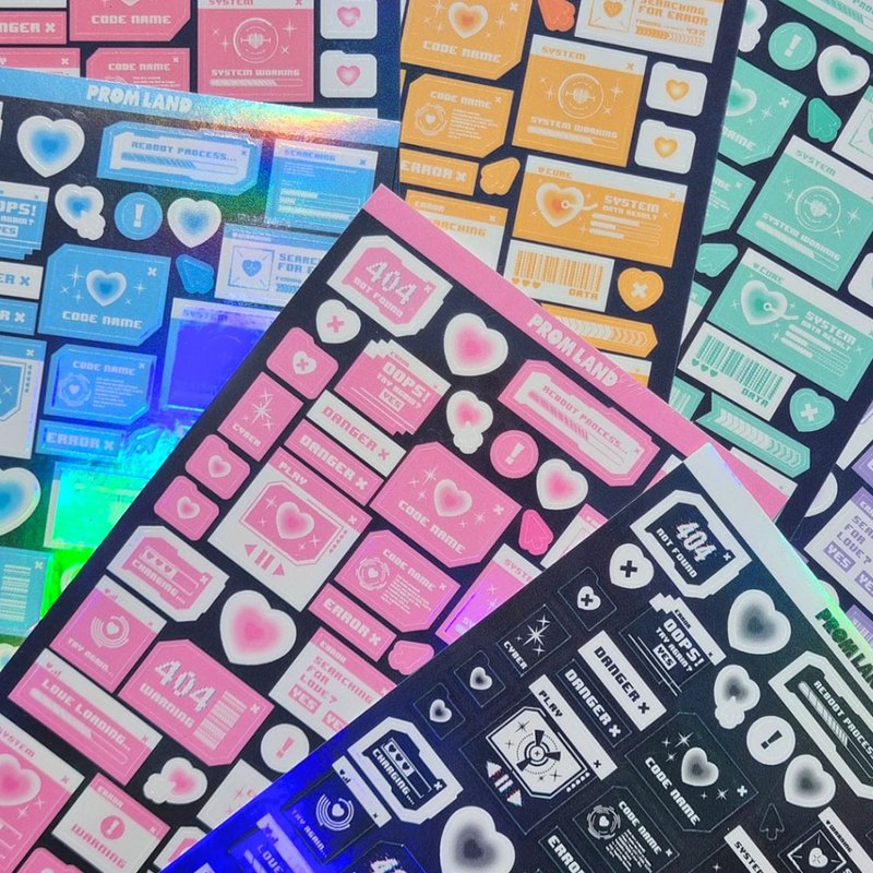 Cyber Deco korea stickers pack - 貼紙 - 其他材質 多色