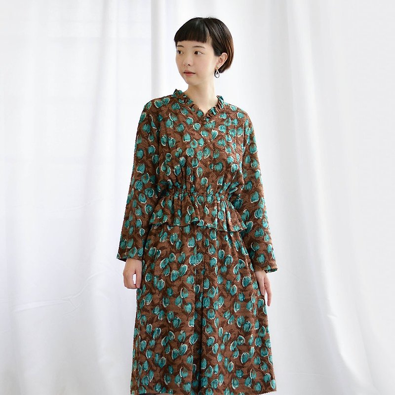 Mount | Japanese vintage long-sleeved dress - One Piece Dresses - Other Materials 