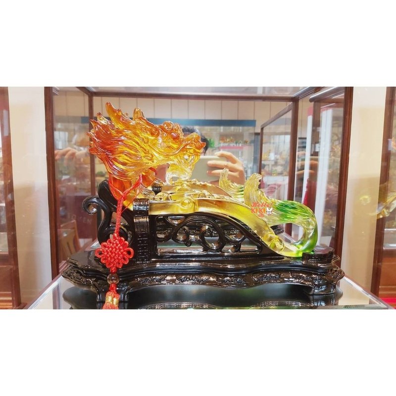 琉璃 龍如意 開幕禮物 升遷禮物 退休送禮 新婚送禮 新居送禮 - 其他 - 其他材質 金色