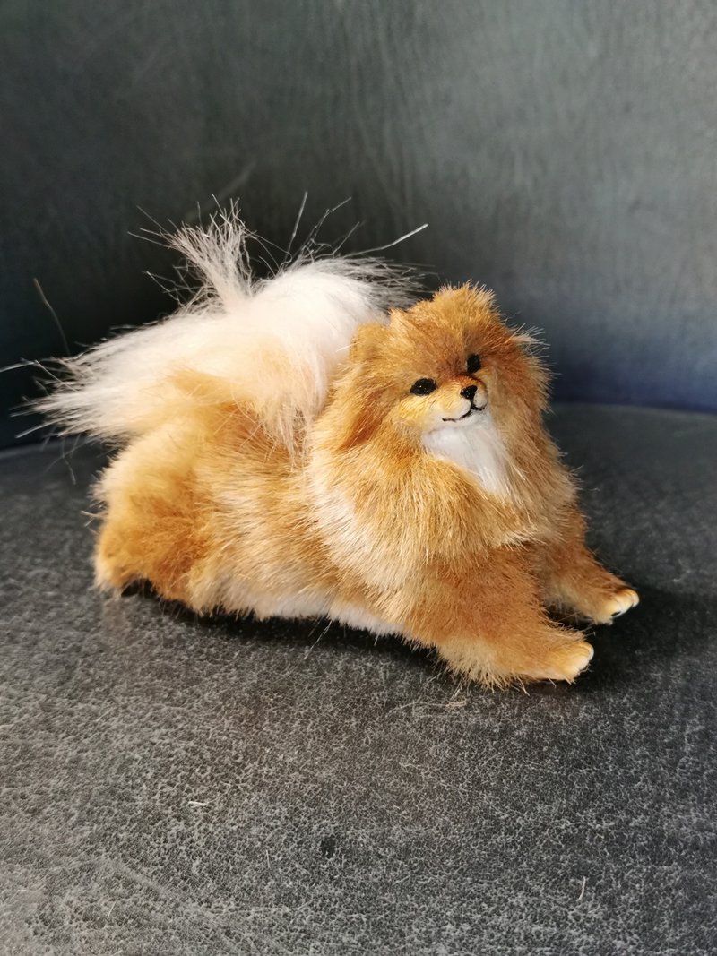 Made to order Dog realistic animal stuffed! art doll poseable! Personalized gift - 玩偶/公仔 - 其他人造纖維 橘色