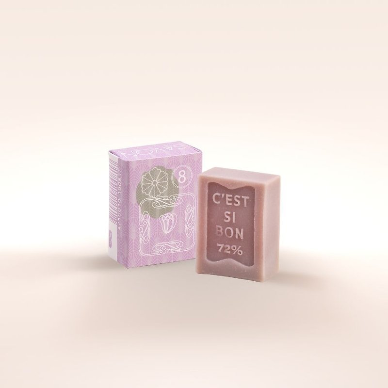 潤澤香氛皂 | No.008 金粉黑蘭 (S) - 肥皂/手工皂 - 植物．花 紫色