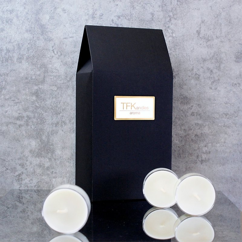 精油香氛蠟燭補充包(12入)  玫瑰色的夢  Tealight Scented Candle Refill Pack - 香氛蠟燭/燭台 - 蠟 白色