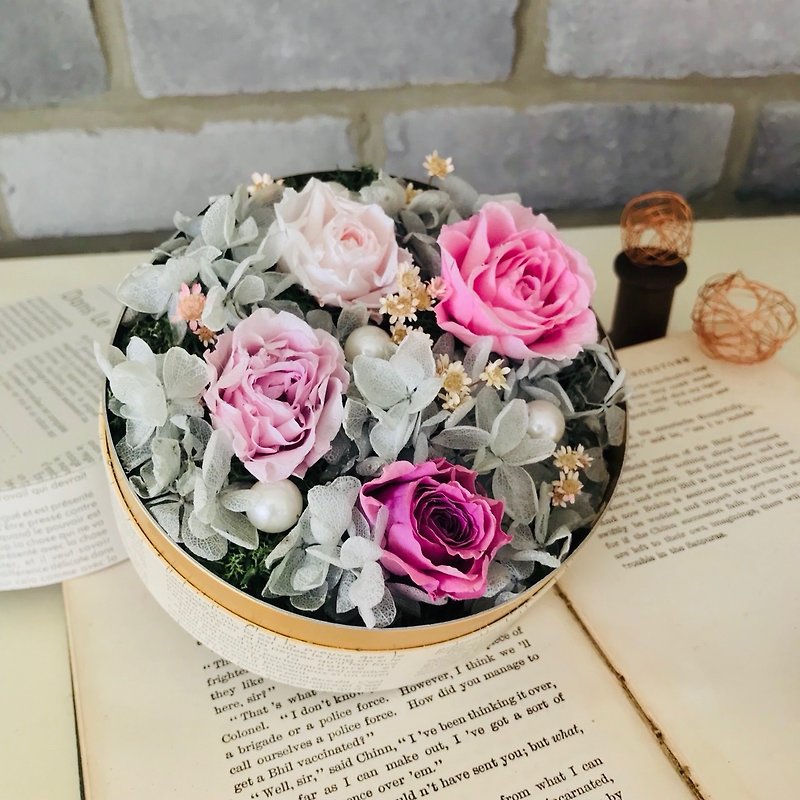[Withered Flower Gift Box M] Without Flower/Rose/Mother's Day/Graduation/Valentine's Day/Exchanging Gifts/Table Decoration - Items for Display - Plants & Flowers 