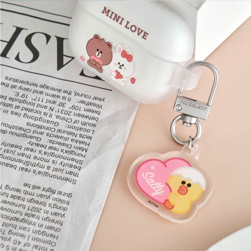 TOYSELECT LINE FRIENDS MINI-莎莉抱抱愛心鑰匙圈