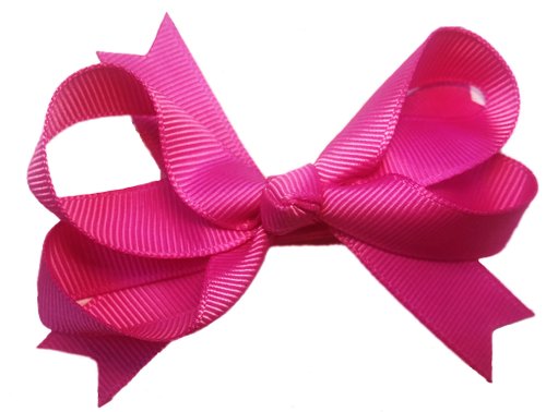 Cutie Bella 美好生活精品館 Cutie Bella 蝴蝶結全包布 手工髮飾Bow Swallow髮夾-RosePink