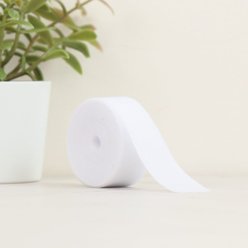 Pure cotton printing tape (pure white) width 15mm length 2M - ตราปั๊ม/สแตมป์/หมึก - ผ้าฝ้าย/ผ้าลินิน สีใส