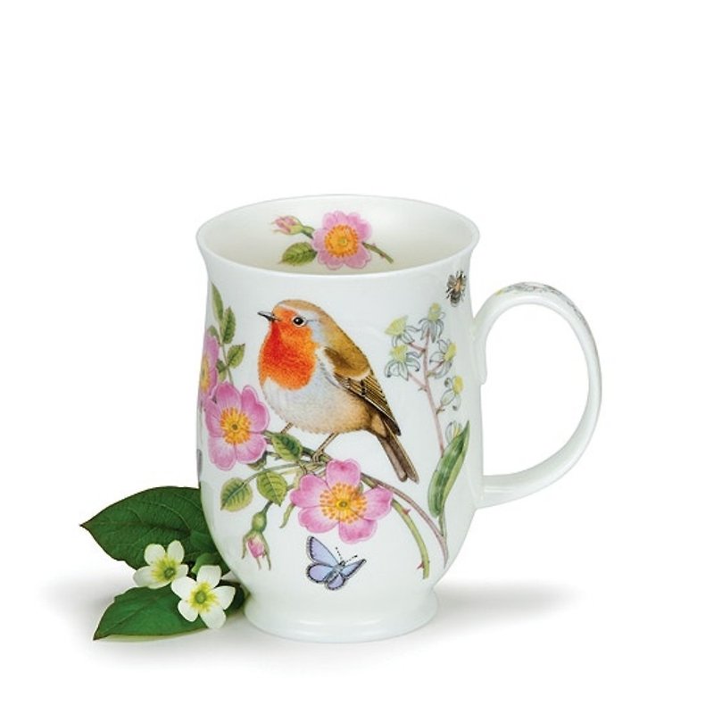 樹籬鳥馬克杯-知更鳥 - 咖啡杯 - 瓷 