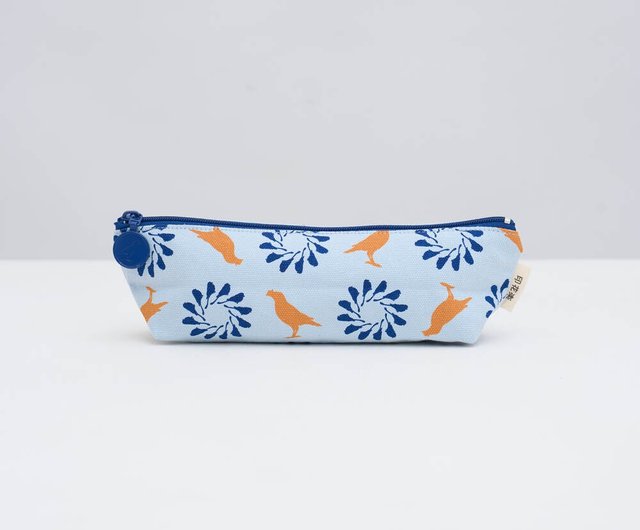 Pencil Case/Old Ceramic Tile No.2/Antique Dark Blue - Shop inBlooom Pencil  Cases - Pinkoi