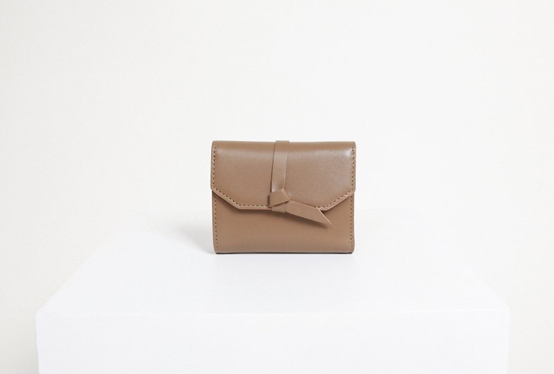 Knot Wallet | Beige/Card/ wallet - กระเป๋าสตางค์ - หนังแท้ 