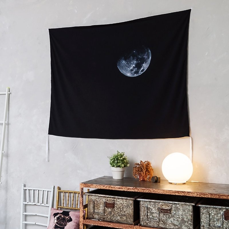 ▷ Umade ◀ Black Moon [L] - Furnishings Home Decor Wall Tapestry wall mantle wall decoration mural paintings arranged home furnishings interior design activities arranged - Zakii [L 200x150cm] - ของวางตกแต่ง - วัสดุอื่นๆ 
