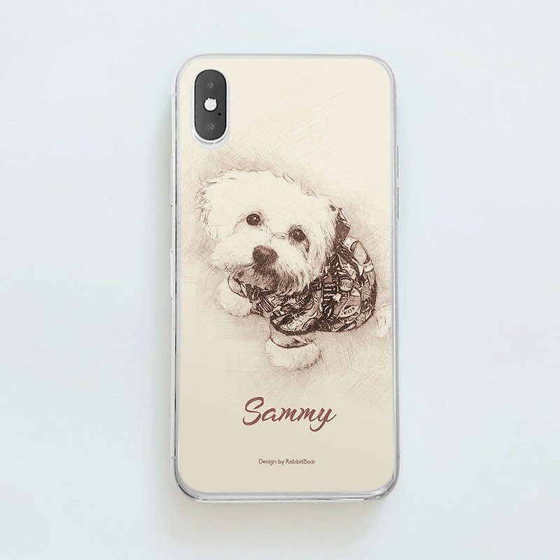 Customized Character Pet Painting / Mobile Shell (Sketch Wind) - Phone Cases - Plastic Transparent