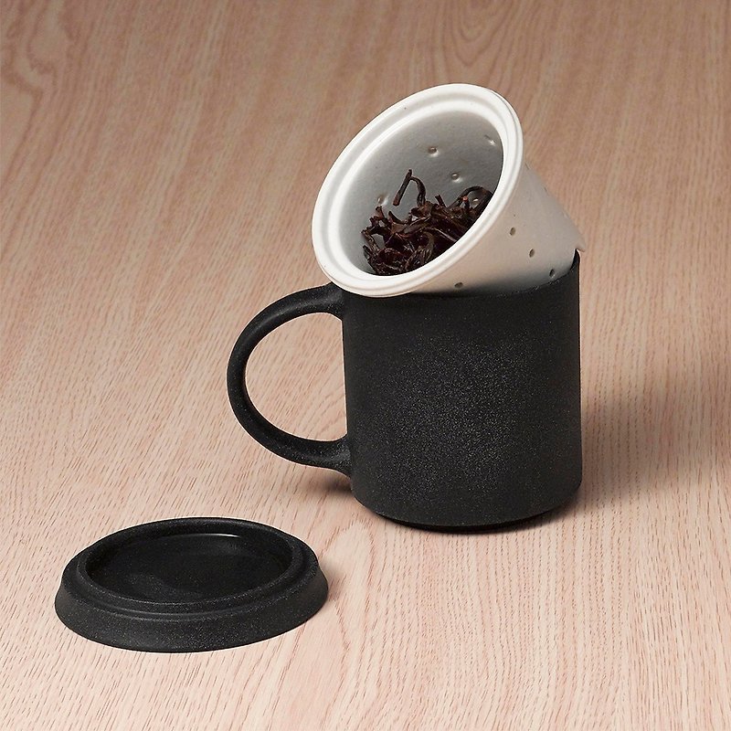 不二堂│T-MUG 黑色岩礦馬克杯 - 茶具/茶杯 - 其他材質 黑色