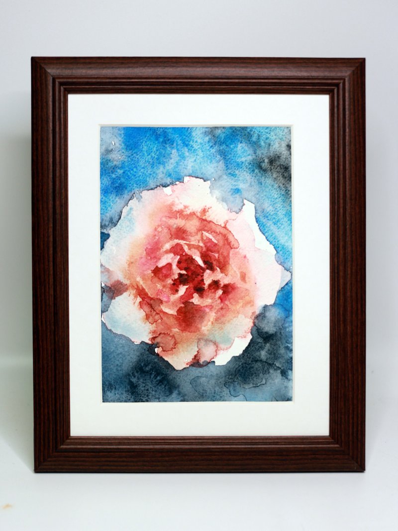 Manabu Sawada 手寫原創水彩畫 Water Rose - 海報/掛畫/掛布 - 紙 