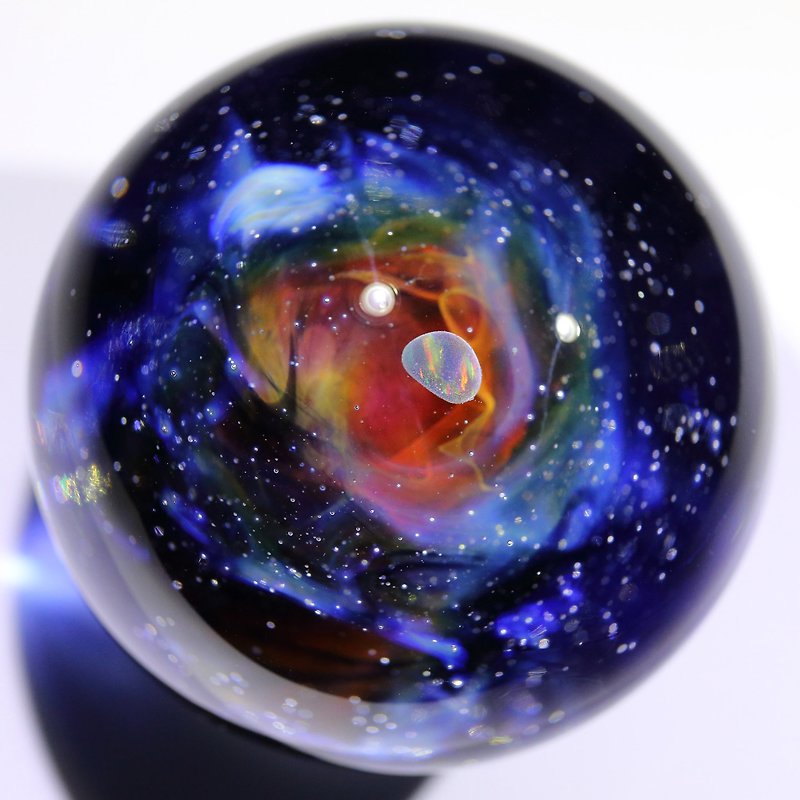 55mm Galaxy Glass Marble no.M171 - Items for Display - Glass Red