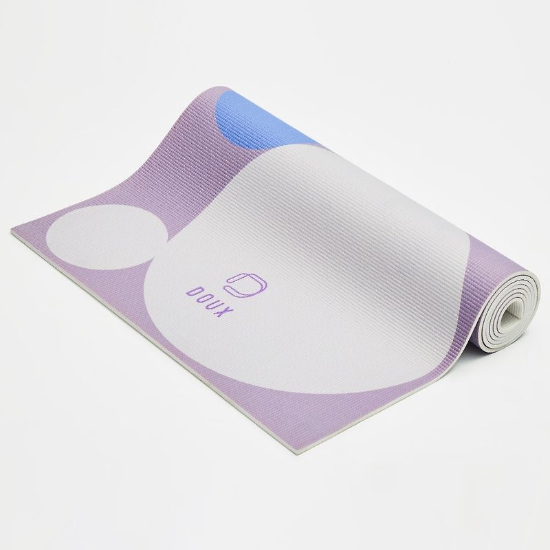 DOUX -  Geometric Yoga Mat (6mm) -Very Peri - Carefree - เสื่อโยคะ - พลาสติก สีม่วง