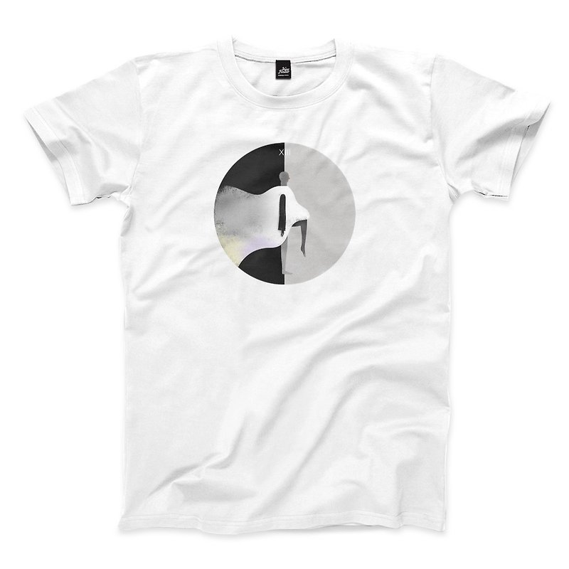 Grim Reaper-White-Unisex T-shirt - เสื้อยืดผู้ชาย - ผ้าฝ้าย/ผ้าลินิน 