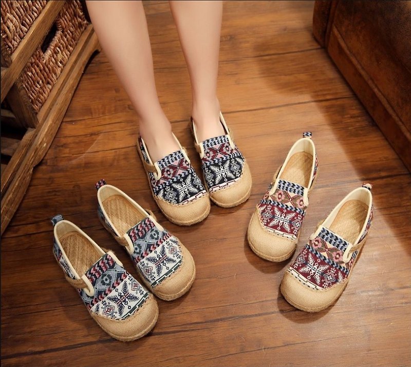 【Buy A get B free】∣Bohemian linen casual shoes│Free 1 pair of linen arch health shoes - Women's Casual Shoes - Cotton & Hemp 