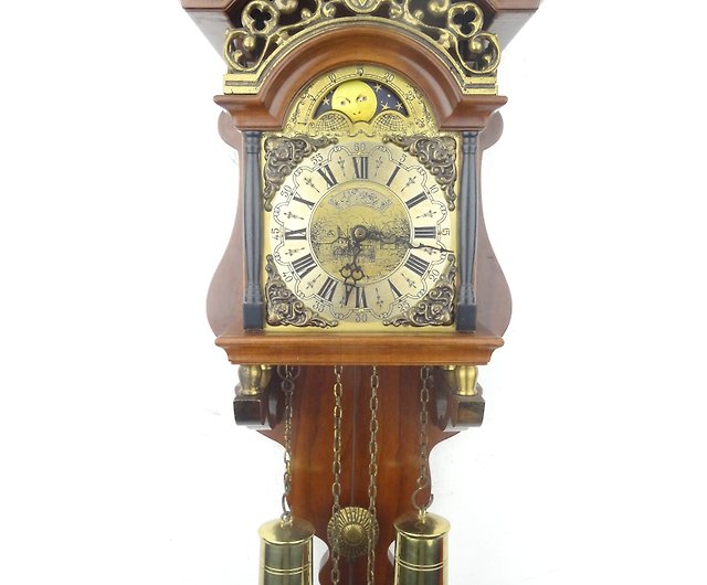 22861 J.WARMINK オランダ製 振り子時計 ホワイト デッドストック品 店内展示品