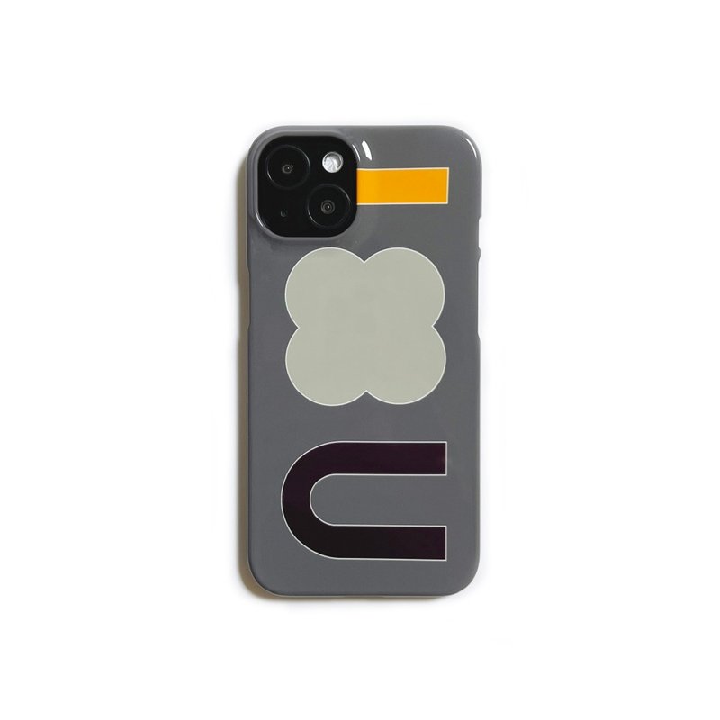 I Clover U iPhone Case (khaki gray) - เคส/ซองมือถือ - วัสดุอื่นๆ สีเขียว