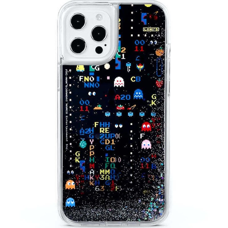 The final checkpoint: Pac-Man co-branded anti-fall mobile phone case for iphone 12 pro max - เคส/ซองมือถือ - วัสดุอีโค สีดำ