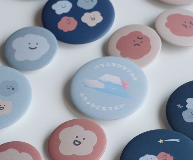 喜怒哀楽の小さなバッジ - ショップ Square Studio ピンバッジ