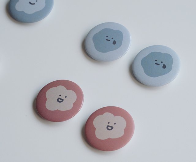 喜怒哀楽の小さなバッジ - ショップ Square Studio ピンバッジ