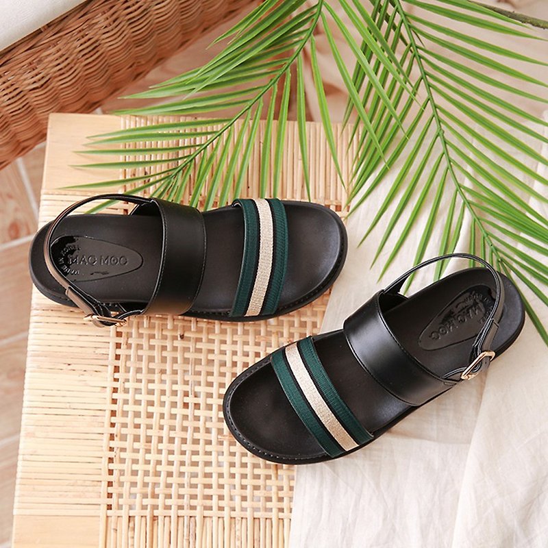 韓國人手製 MACMOC Ringco (GREEN) 織帶涼鞋 - 涼鞋 - 其他材質 