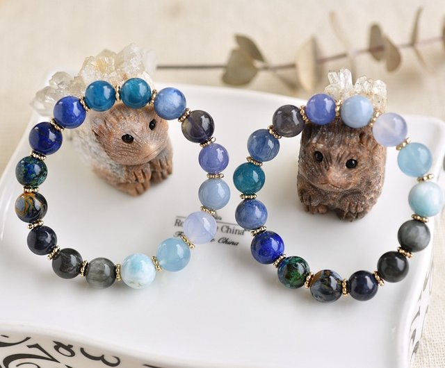 Aquamarine + Tanzanite + Iolite + Lapis Lazuli + Lalima