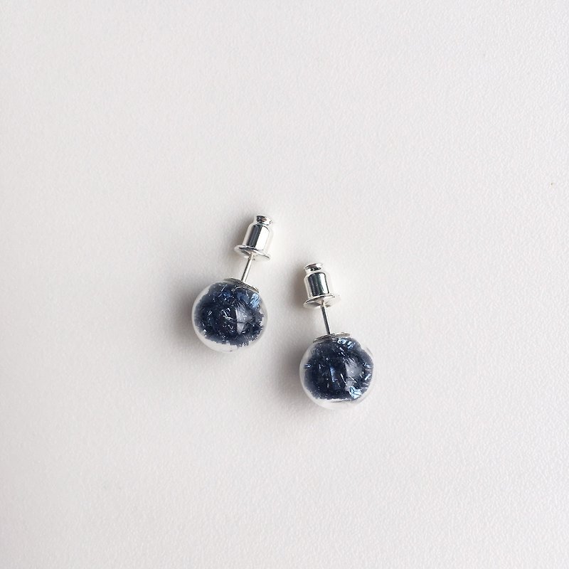 "Wannabe" 925 sterling silver*mysterious bright blue*ore earrings earrings Ore earrings original text Qingqi quality [925 Silver ear - Earrings & Clip-ons - Other Metals Blue