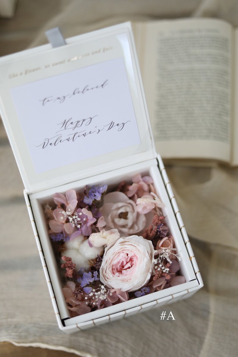 [Spot] Whisper flower box / Valentine's Day gift flower ceremony immortal flower dry flower confession - ช่อดอกไม้แห้ง - พืช/ดอกไม้ 
