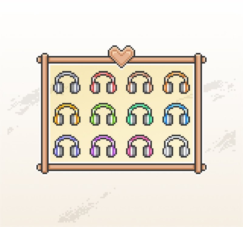Twitch訂閱者徽章及小奇點徽章/忠誠徽章/像素風/耳機 - Logo 設計/圖案設計 - 其他材質 
