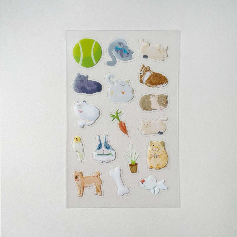 Animal matte stickers pocket stickers decorative stickers hamster stickers - สติกเกอร์ - กระดาษ 