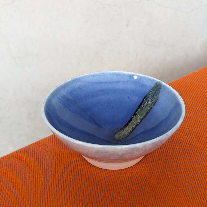 隕石向心 飯碗 湯碗 - 碗 - 陶 藍色