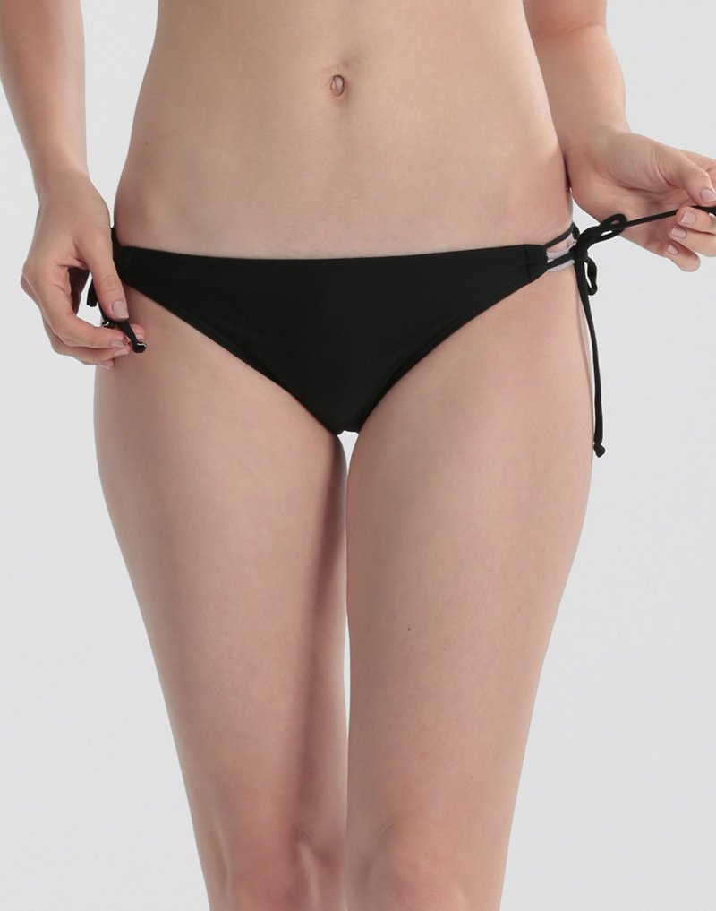 Haolang low-key black bikini bottoms/Bottom - ชุดชั้นในกีฬาผู้หญิง - เส้นใยสังเคราะห์ สีดำ