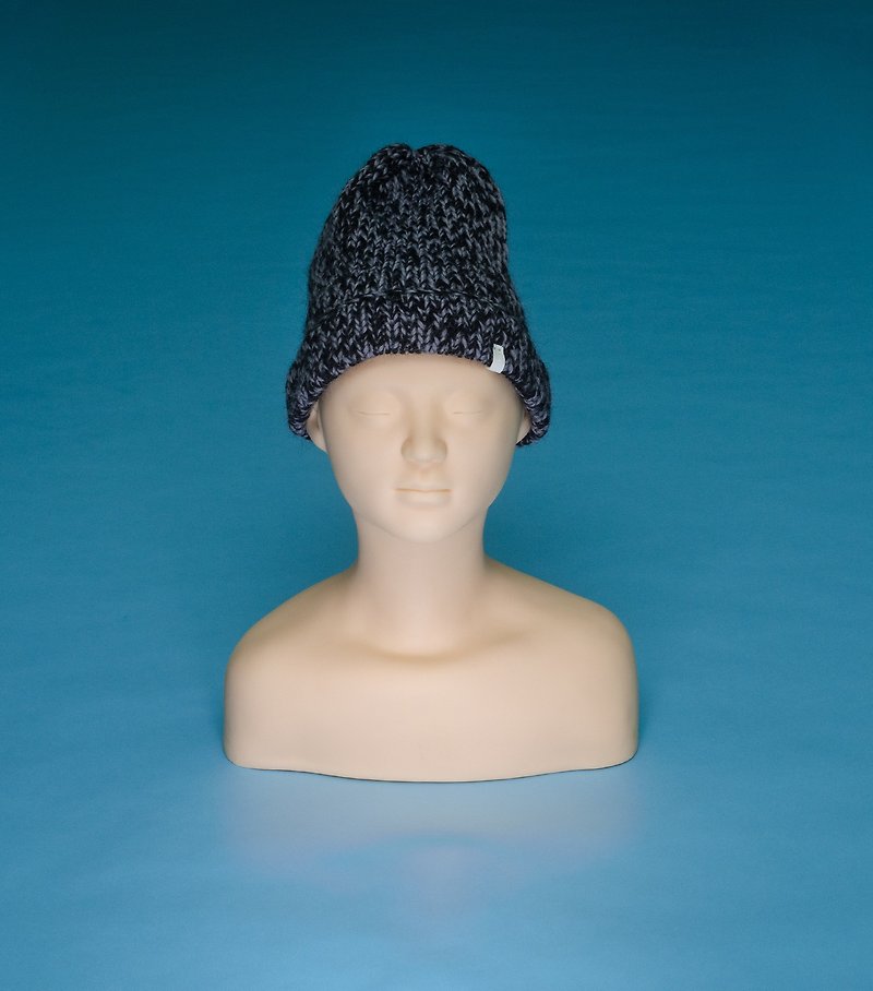 Heavyweight - black ash HV06 hand-woven wool cap - หมวก - ขนแกะ สีดำ