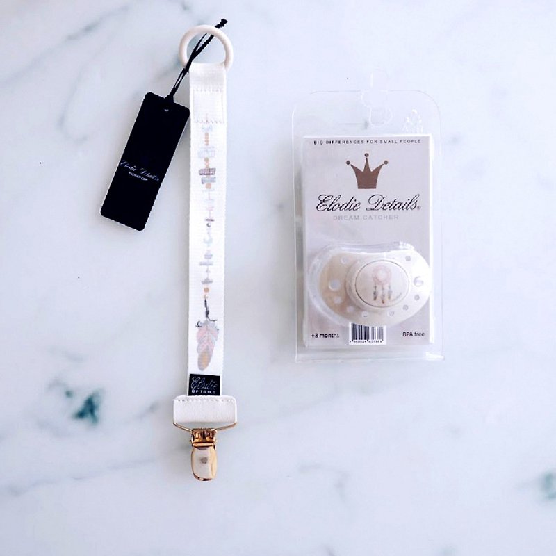 Elodie Details Pacifier + Pacifier clip set - Dream Catcher - Other - Silicone White