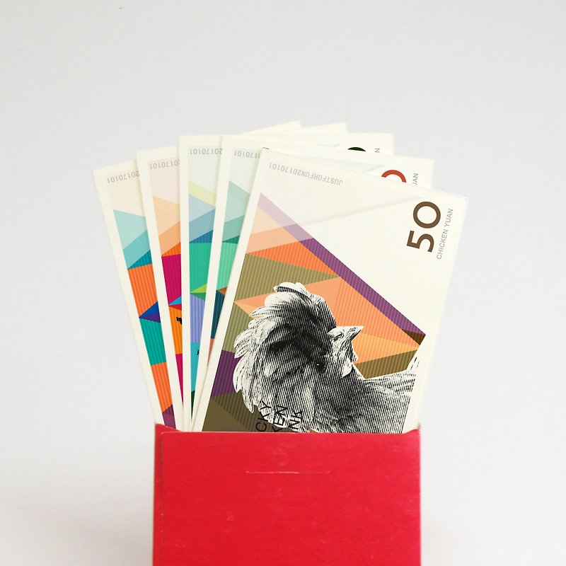 2017雞年祝福卡片 30张雞年紙幣搞怪紅包利是生肖紙幣書籤 - 紅包袋/春聯 - 紙 紅色