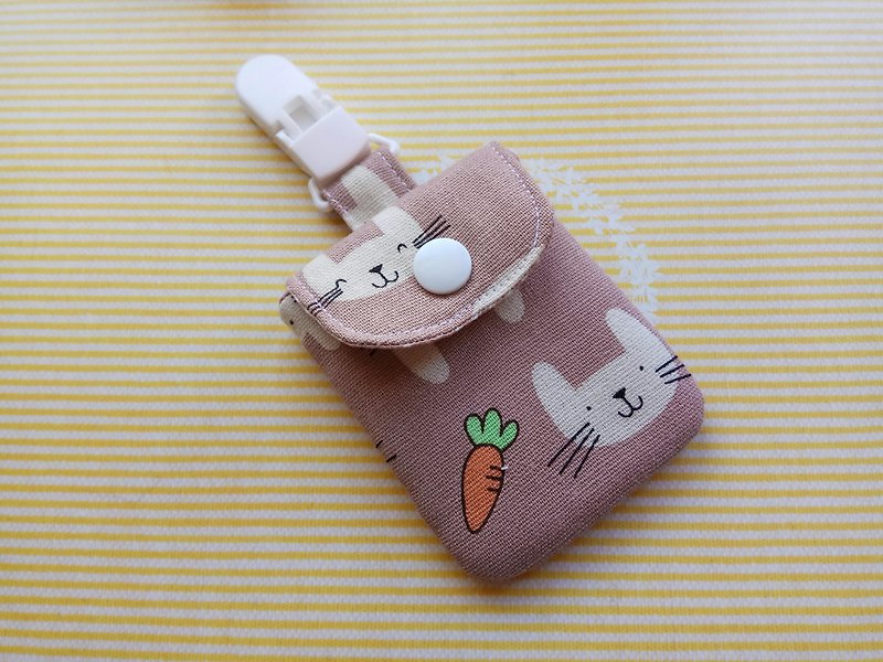 Rabbit and carrot Miyuki gift bag - Bibs - Cotton & Hemp Purple