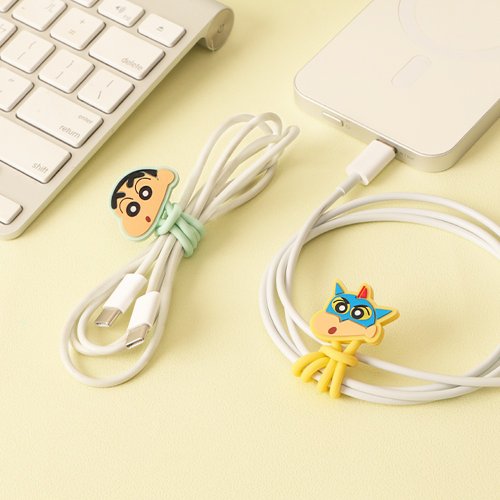 NORNS 蠟筆小新矽膠造型綁帶-線材收納集線器 耳機充電線束繩 捲線器