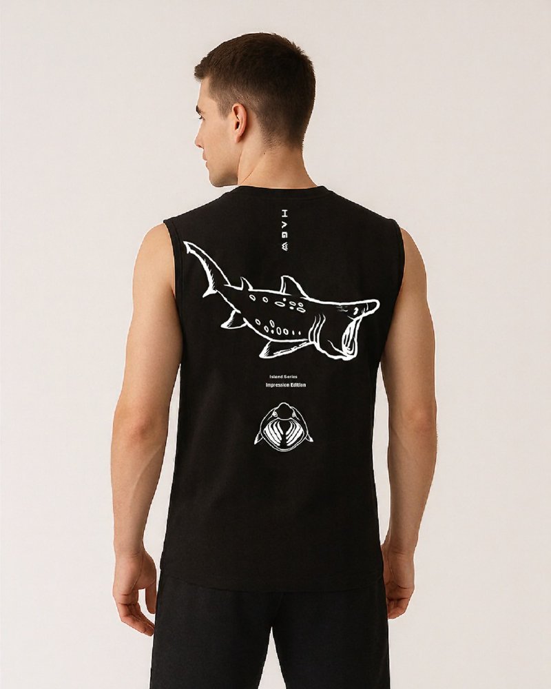HAGWOUTDOOR Island Series Tank 島嶼系列背心-印象款-柯爾島 - 男背心 - 棉．麻 