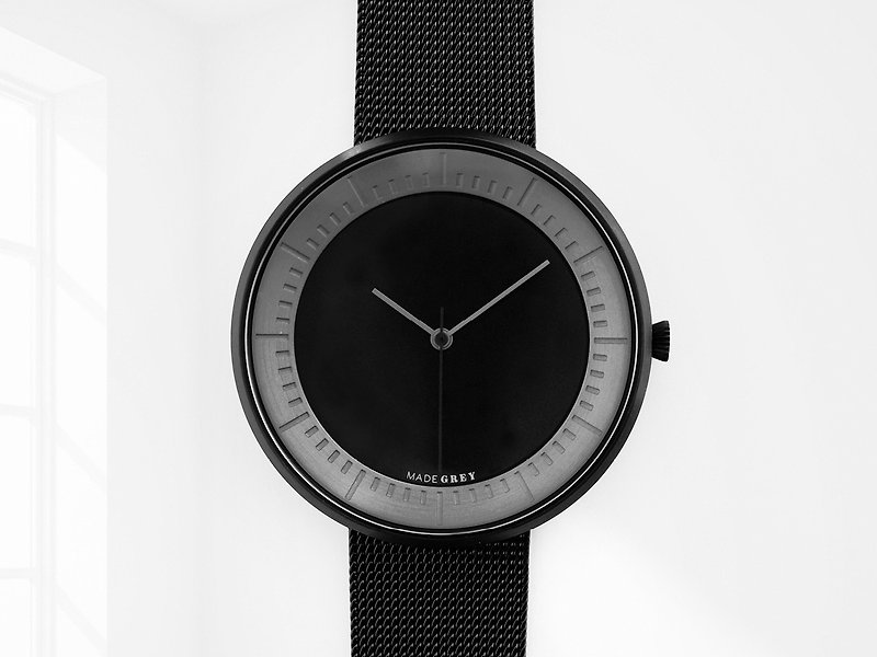 BLACK x GREY MG003 MAX | MESH - Men's & Unisex Watches - Stainless Steel Black