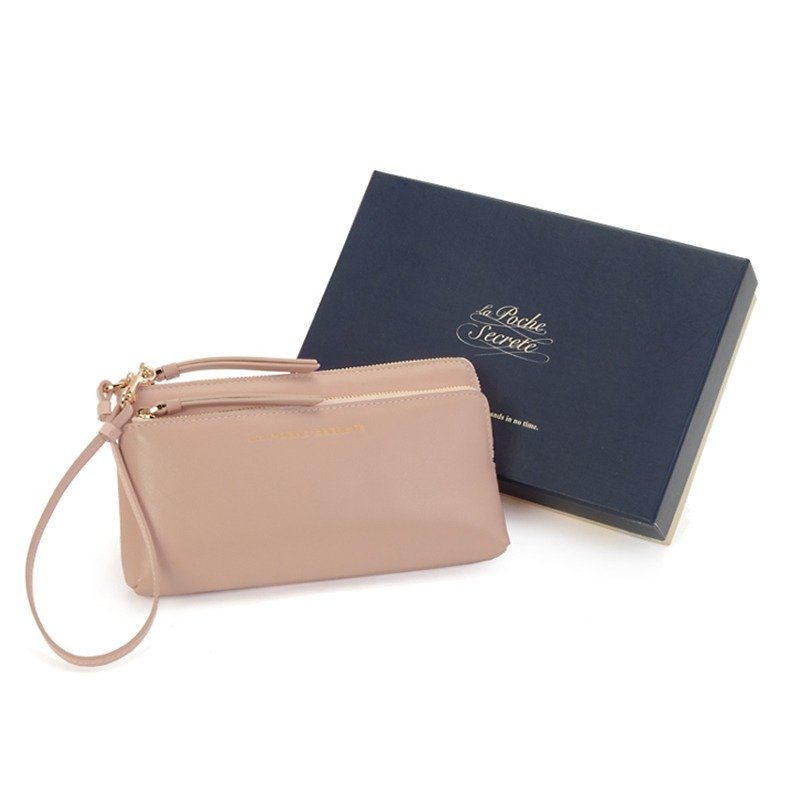 Thoughtful Valentine Gifts effort La Poche Secrete: girl full leather long wallets _ may multipurpose portable shoulder ladies powder _ - Other - Genuine Leather Pink