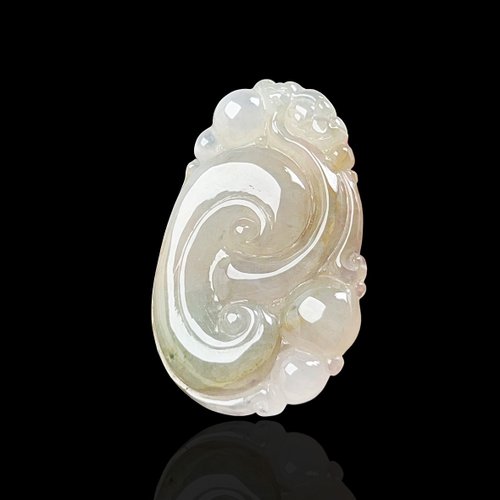 瓔珞珠寶盒 E.L.Jewelry Box 【願‧事事如意】冰種飄黃翡翡翠如意項鍊 | 天然緬甸玉翡翠A貨