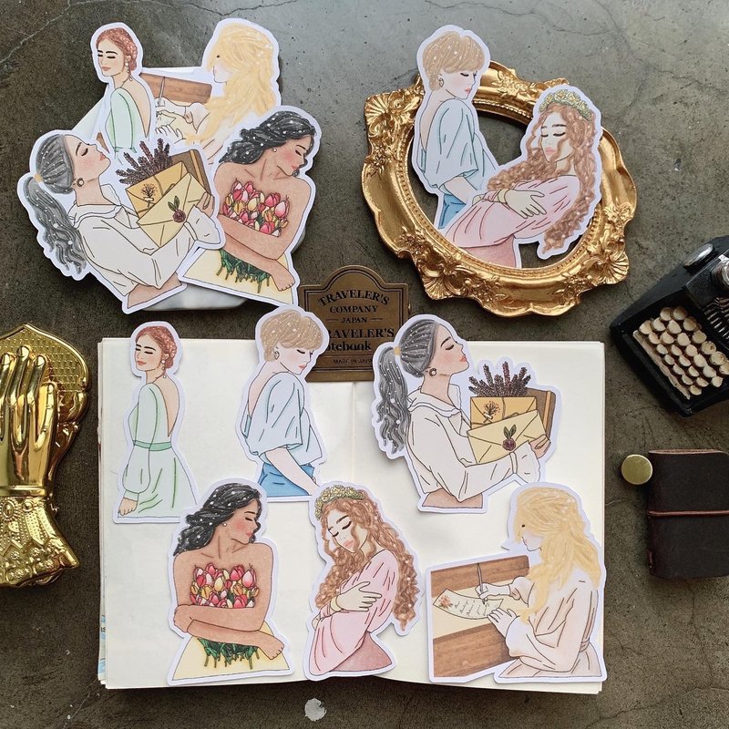 Pearl Girls Sticker - 貼紙 - 紙 