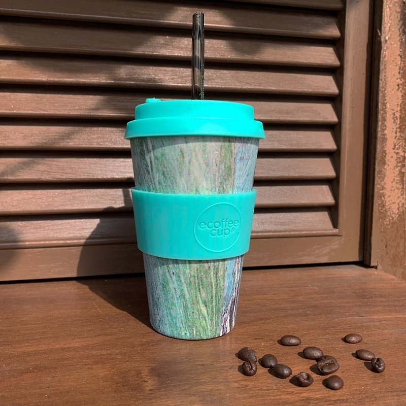 Ecoffee Cup | 14oz Eco-Friendly Travel Cup (Marble Green) - Mugs - Other Materials Multicolor